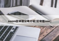 sonm区块链公司介绍[区块链imo]